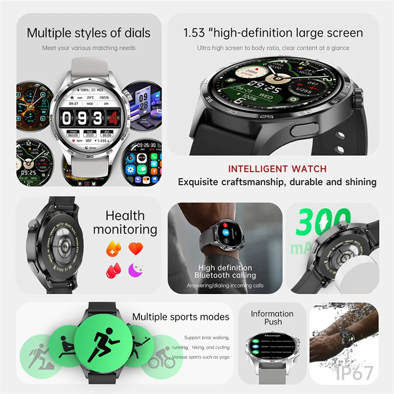 Men’s AMOLED GPS Smart Watch With Bluetooth Calling