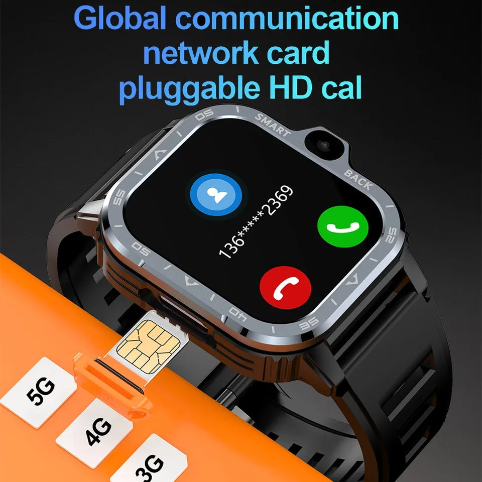 Android Smart Watch With 4G SIM – Dual Camera & 64 GB
