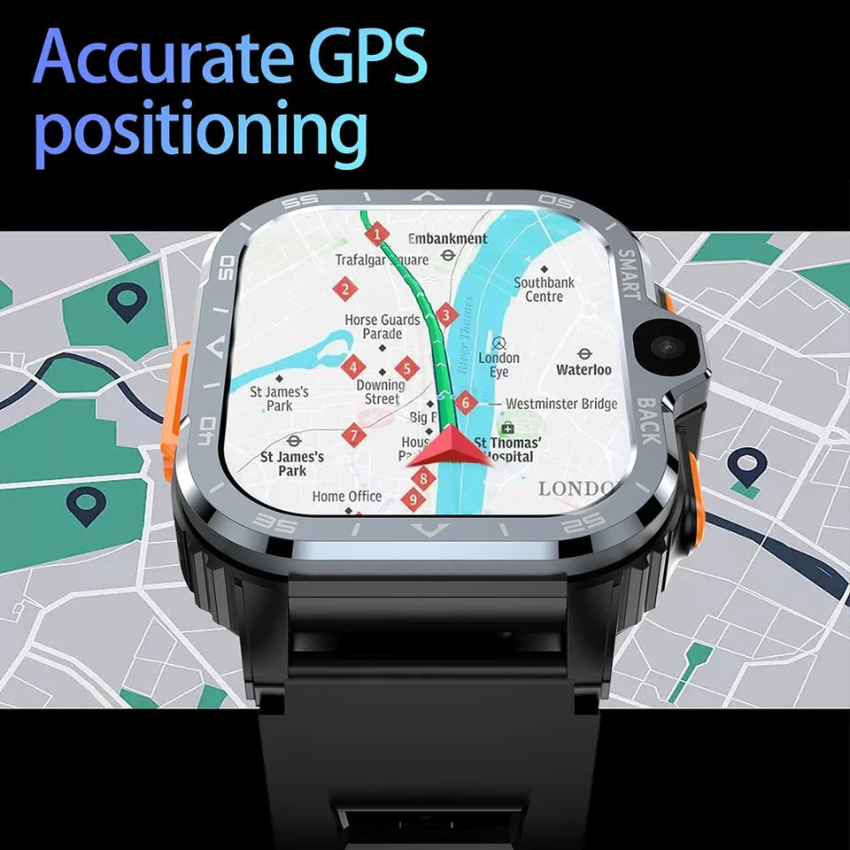 Android Smart Watch With 4G SIM – Dual Camera & 64 GB