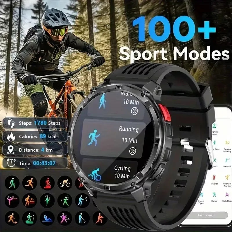 Rugged GPS Outdoor Smartwatch – 1.7" Compass & Calls